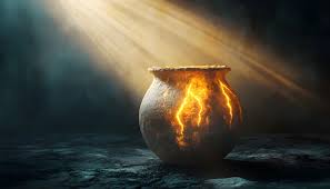 ordinary jar with light